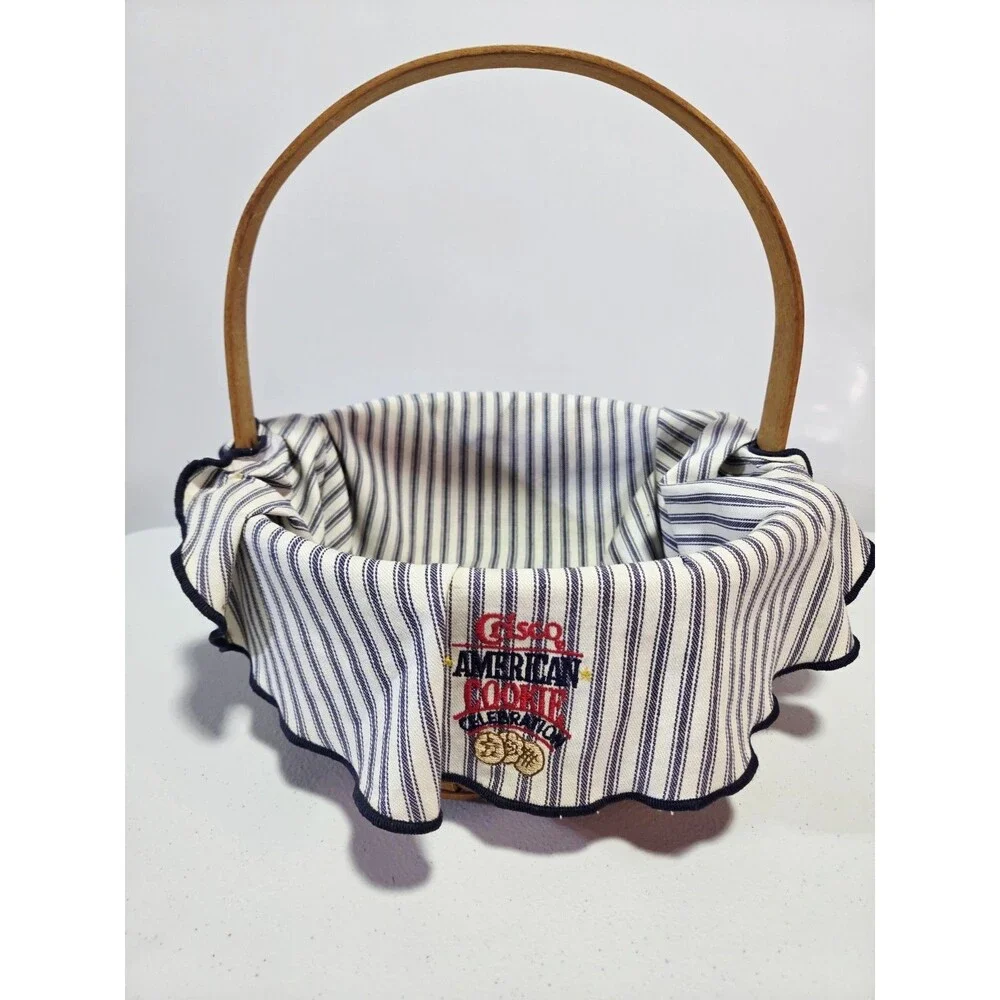 Longaberger 1992 Crisco American Cookie Celebration Basket Combo Liner Lid